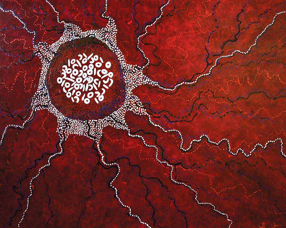Aboriginal artwork we walk together