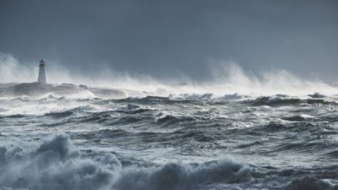 Raging seas