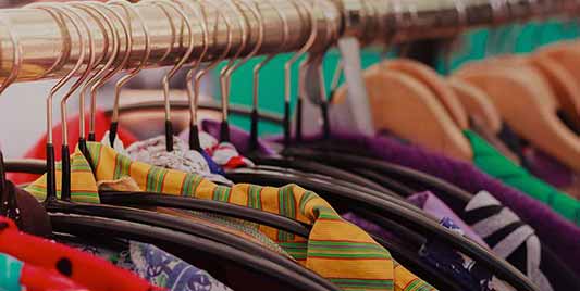Clothes hanging on rack